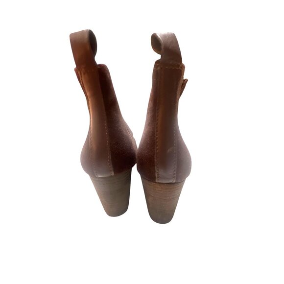 Lucky Brand Womens Brown Suede Wedge Ankle Boots Size 7 - Picture 4 of 6